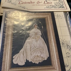 Lavender & Lace Cross Stitch Pattern I Thee Wed LL 29 Bride Victorian Designs - Picture 1 of 1