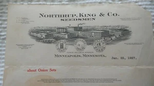 Antiguo membrete publicitario NORTHRUP KING & CO, 1927 - Imagen 1 de 2