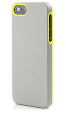 Funda rígida delgada deflector gris y amarillo poco común para Apple iPhone 5 / 5S Foto 1 de 4