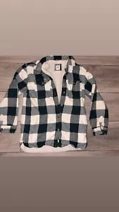 Gap Kids Size XXL Plaid Button Closure Fleece Lined Flannel Jacket Heavy Warm - Picture 1 of 8