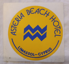 Koffer Aufkleber vom ASTERIA BEACH HOTEL in Limassol Zypern (A9118)