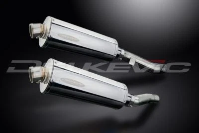 14-дюймовые глушители из нержавеющей стали Delkevic — выхлопная труба Kawasaki Ninja ZX6 ZZR600 1990–2001 годов - Изображение 1 из 3