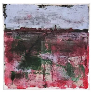 No.621 Original Abstract Minimal Post Impressionistic Painting By K.A.Davis - Picture 1 of 12