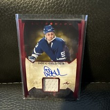 2023 Leaf In The Game Used Doug Gilmore Red Platinum Auto 1/3