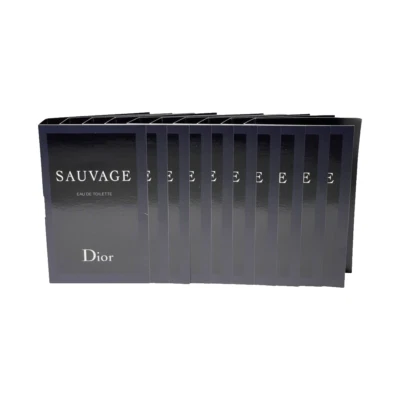 Frascos de amostra masculinos Dior Sauvage, 0,03 oz Eau de Toilette - 10 peças ----NOVO - Imagem 1 de 4