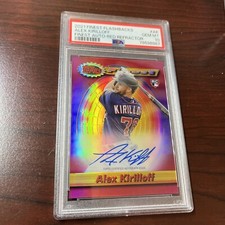2021 Finest Flashbacks PSA 10 Red Refractors Alex Kirilloff RC Auto 2/5