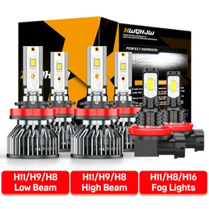 For 2015 2016 2017 2018 Nissan Murano LED Headlight High Low Beam+Fog Light Kits - Picture 1 of 8