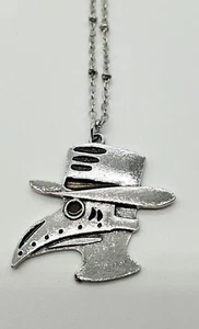 Collar Colgante Plague Doctor Charm Tono Plata Gótico Halloween Regalo Nuevo - Imagen 1 de 5
