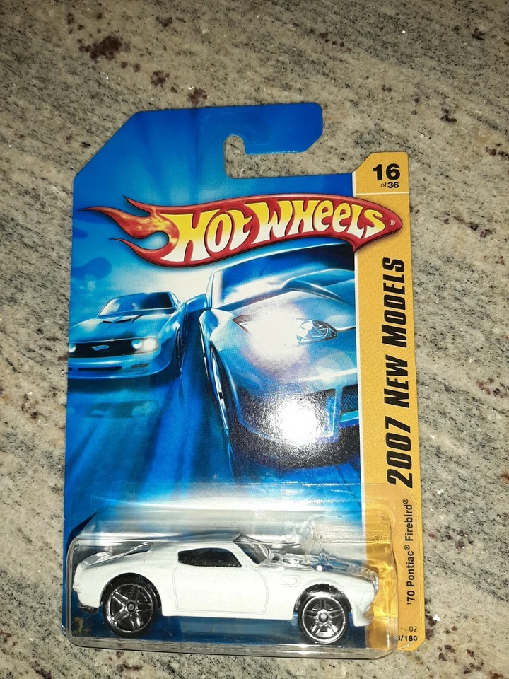 Hot Wheels '70 Pontiac Firebird, 2007 New Models, White, 16/180 (B4) - Image 1 of 1