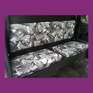 Rear Seat Covers FOR Toyota Hilux 05-16 Extra Cab Tailored Waterproof Grey Camo - Picture 1 of 2
