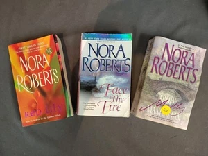 3 Book Lot Nora Roberts Novels Red Lily Face The Fire Truly Madly Manhattan Read - Picture 1 of 10