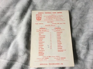 1970 FRIENDLY ARSENAL V OMONIA NICOSIA 10 - Picture 1 of 1