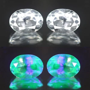 1.11 Cts" Antique_100 % Natural Untreated Mexican UV Color Change HYALITE Opal " - Bild 1 von 5