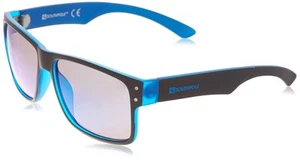 Klassische rechteckige Sonnenbrille für Herren, schwarz & blau, 55 mm - Bild 1 von 4