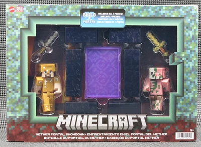Juego de figuras de acción Minecraft Build-A-Portal Nether Portal Showdown Foto 1 de 4
