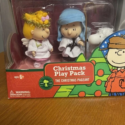 Peanuts Christmas Play Pack The Christmas Pageant Conjunto de Figuras Forever Fun Novo - Imagem 1 de 4