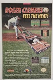 VINTAGE Print Ad B6C2 80s 90s NES Nintendo Gameboy Roger Clemens Baseball 