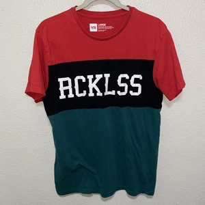 Young & Reckless Men’s Short Sleeve Shirt Size L Red/Green - Picture 1 of 5