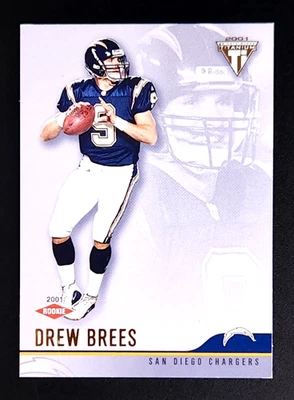 2001 Pacific Titanium Retail #195 Drew Brees Rookie RC Very Rare SSP - Image 1 of 2