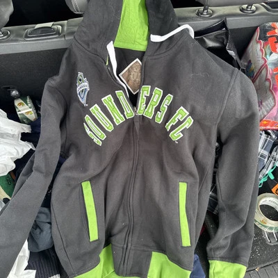 Seattle Sounders FC MLS 3 Four Embroidered Hoodie M Soccer Hooded Sweatshirt - Image 1 of 4