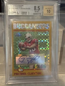 BGS 8.5 - 2004 Topps Chrome Gold X-Fractor, MICHAEL CLAYTON RC Auto /250, Bucs - Picture 1 of 6
