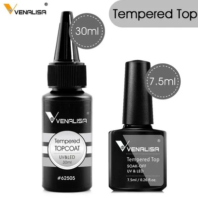 Top coat 30 ml + 7,5 ml Venalisa diamante ultra lucido lunga usura immersione unghie UV LED - Immagine 1 di 4