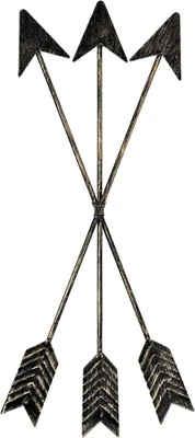 Metal Arrow Wall Decor, Distressed Native American Decor, Wall Hanging Decorativ - Image 1 of 4