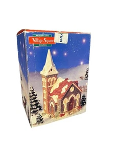 VTG Mervyn's 1993 Village Square Church With Original Box And Styrofoam - Picture 1 of 11