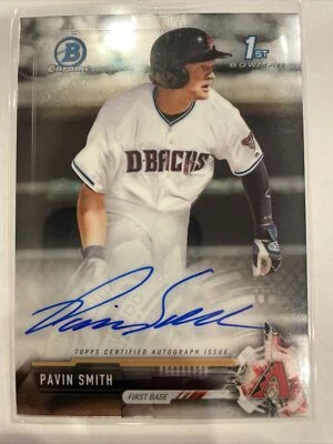 Pavin Smith 2017 Bowman Chrome Draft On Card Auto Arizona Diamondbacks - Image 1 of 2