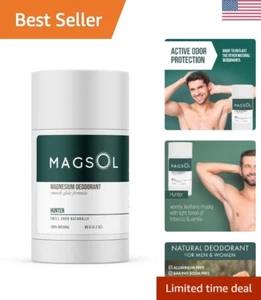 MAGSOL 3.2oz Natural Deodorant for Men - Family-Made, Eco-Friendly Formula - Picture 1 of 8