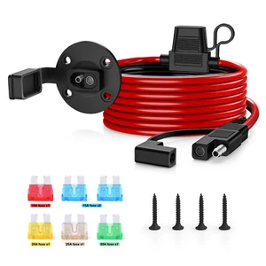 Cable de extensión SAE 10AWG de 1 pieza 5,5 pies enchufe conector rápido arnés cable impermeable - Imagen 1 de 7