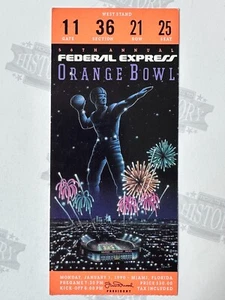 1990 Orange Bowl Ticket 1/1/90 Notre Dame Colorado Buffaloes Lou Holtz - Picture 1 of 2
