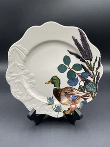 Anthropologie Nathalie Lete Marais Stoneware Scalloped Duck Dessert Plate NEW - Picture 1 of 8