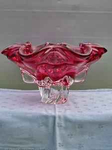 Murano Glas Schale Summerso ca. 80er Obstschale Anbieterschale Konfecktschale - Bild 1 von 15