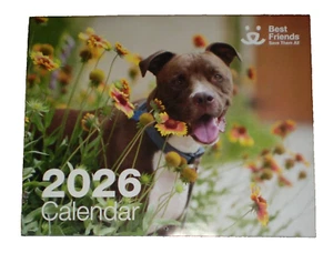CALENDARIO DE PARED BEST FRIENDS 2026 CON PERROS, GATOS, CONEJOS, PÁJAROS Y MÁS NUEVO - Imagen 1 de 1