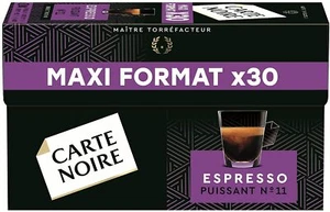 Carte Noire Capsules de café Espresso, puissant, intensité n°11 - La boîte de 30 - Imagen 1 de 1