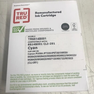 TRU RED Canon CLI-251 6514B001 Cyan Remanufactured Standard Ink Cartridge - Image 1 of 3