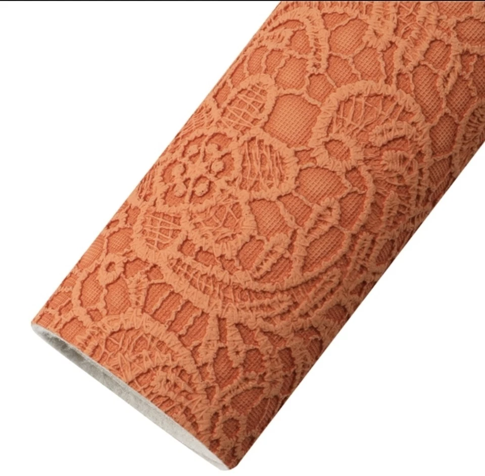 Lençol de couro sintético Butter Lace 8" x 12" ATACADO 1144699 laranja silenciado - Imagem 1 de 1