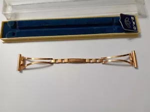 NOS 1940/60s 20mm ZRC Made In France rose gold plated art deco ladies bracelet - Picture 1 of 7