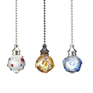 Crystal Ball Designer Bathroom WC Pull Chain Long Cord Handle For Light Switch - Picture 1 of 15