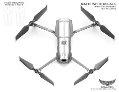 DJI Mavic 2 Pro Zoom Rayas de Carreras con Calcomanías de Batería Número #1-3 Recubrimiento Adhesivo Foto 1 de 4