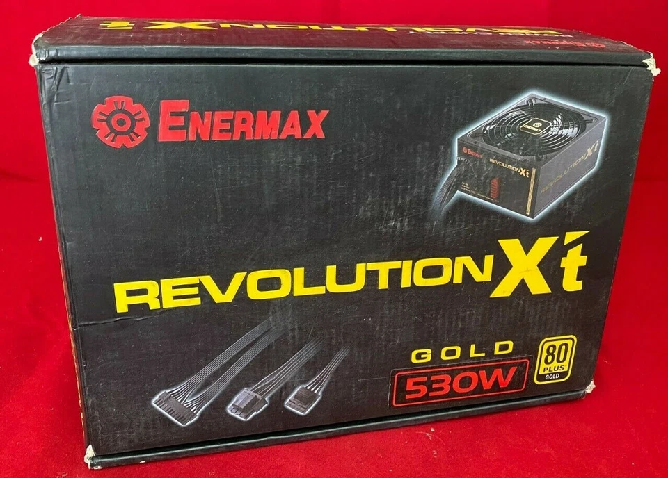 Enermax Revolution X't Gold 530W PC Power Supply ERX530AWT - Image 1 of 4