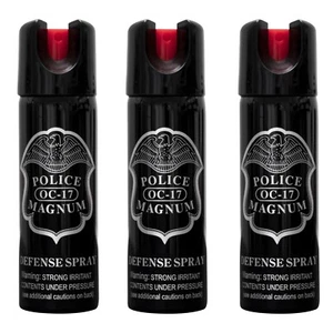 3 pack POLICE MAGNUM 3oz Safety Lock pepper spray Defense Security Protection - Picture 1 of 5