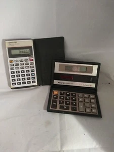 Vintage Sharp Scientific Calculator Model EL-509H And KMC Profit 200 - Picture 1 of 3