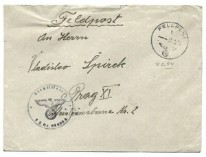 Feldpost Sturmdivision Rhodos Griechenland Bewährung 999 1944 nach Prag Tschech - Bild 1 von 2