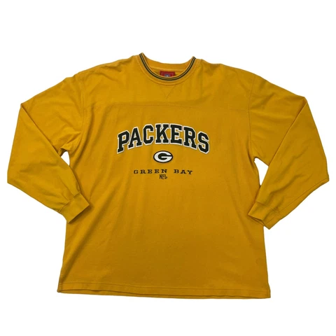Green Bay Packers Sweatshirt Mens XL Extra Large Gold Breathable NFL Sweater Cover