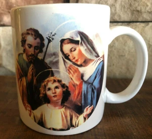 Taza de cerámica Jesus Mary Joseph café imagen doble cara 8 oz    - Imagen 1 de 5