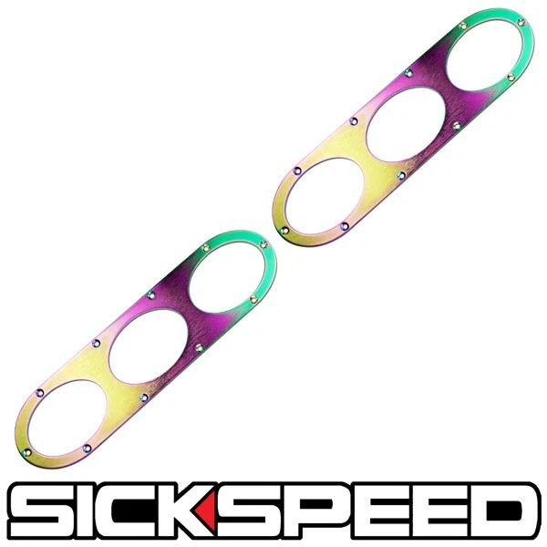 2 PÇS PAINEL DIFUSOR DE DESVIO DE AR NEO CROMO ALUMÍNIO TRASEIRO CORRIDA AUTOMÁTICO P12 - Imagem 1 de 1