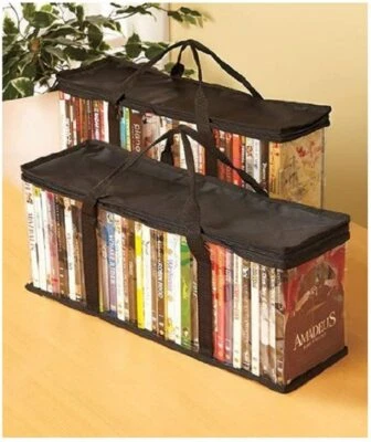 DVD Storage Organizer - 2 pack, Each bag holds 40 DVDs or Video Games, Brand New - Image 1 of 2