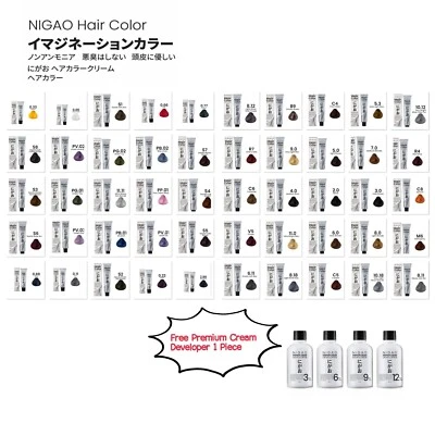 Nigao Hair Colors Colours No Ammonia  30ml + Developer Premium Cream 150ml  1Set - Image 1 of 4